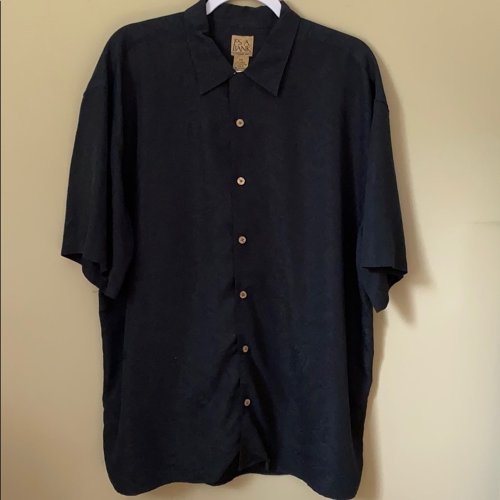 JoS A Bank Black Leaf Button Down Shirt Si…